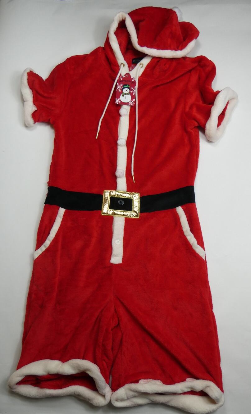 Blizzard Bay Santa men's Ugly Christmas Romper, medium, NEW